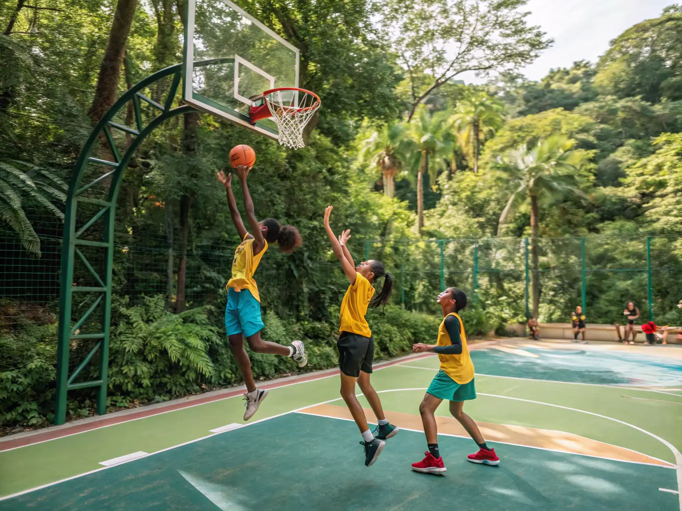 A vibrant image of participants engaged in a recreational sporting activity organized by ASVBD MUSCULATION, highlighting the fun and social aspects of the events.